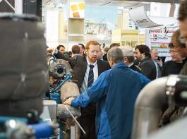 Gesch�ftsf�hrer Uphoff war in Hannover bei der BioEnergy Decentral ein gefragter Gespr�chspartner.