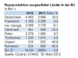 Europ�ische Union: Schwache Rapsernte erwartet