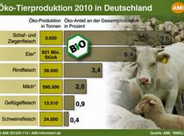 �ko-Tierproduktion 2010 in Deutschland&copy; AMI, BMELV
