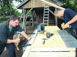 Die Landjugend Worpswede- Worphausen im Kreis Osterholz errichtete eine Unterstellh�tte, einen Grillplatz und mehrere Skater-Rampen.&copy; NLJ