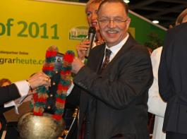 Gerd Sonnleitner bei der Er�ffnung des ErlebnisBauernhofs bei der Gr�nen Woche. &copy; bem