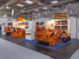 Auf dem Stand in Hannover pr�sentierte P�ma seine Ger�te zum Wegebau und -sanierung.