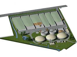 Die 5 MW Biomethananlage wird auf einer Fl�che von 2,4 ha gebaut.