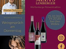 Veranstaltungsflyer der Live-Tasting-Reihe WeinWissenWeinsberg 