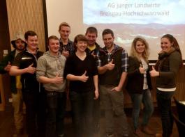 Das Vorstandsteam des Arbeitskreises Junglandwirte Breisgau-Hochschwarzwald ist motiviert.