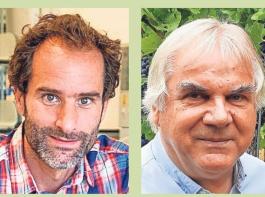 Dr. Ramón Heidinger (links) Referat Weinmikrobiologie  und Dr. Rainer Amann Referat Weinchemie. 